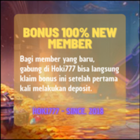 Bonus New Member 100% Hoki777